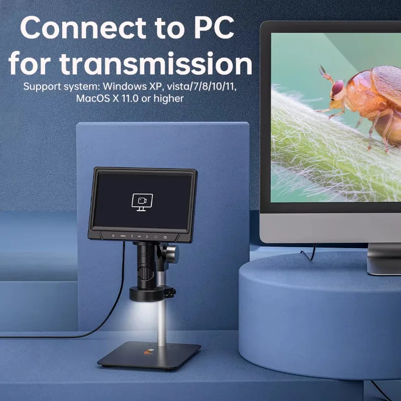 OEM New 10.1Inch IPS With Remote Control 1600X 28LED Buyonline Optics Digital Scanning Electron Microscope Camera for Laboratory