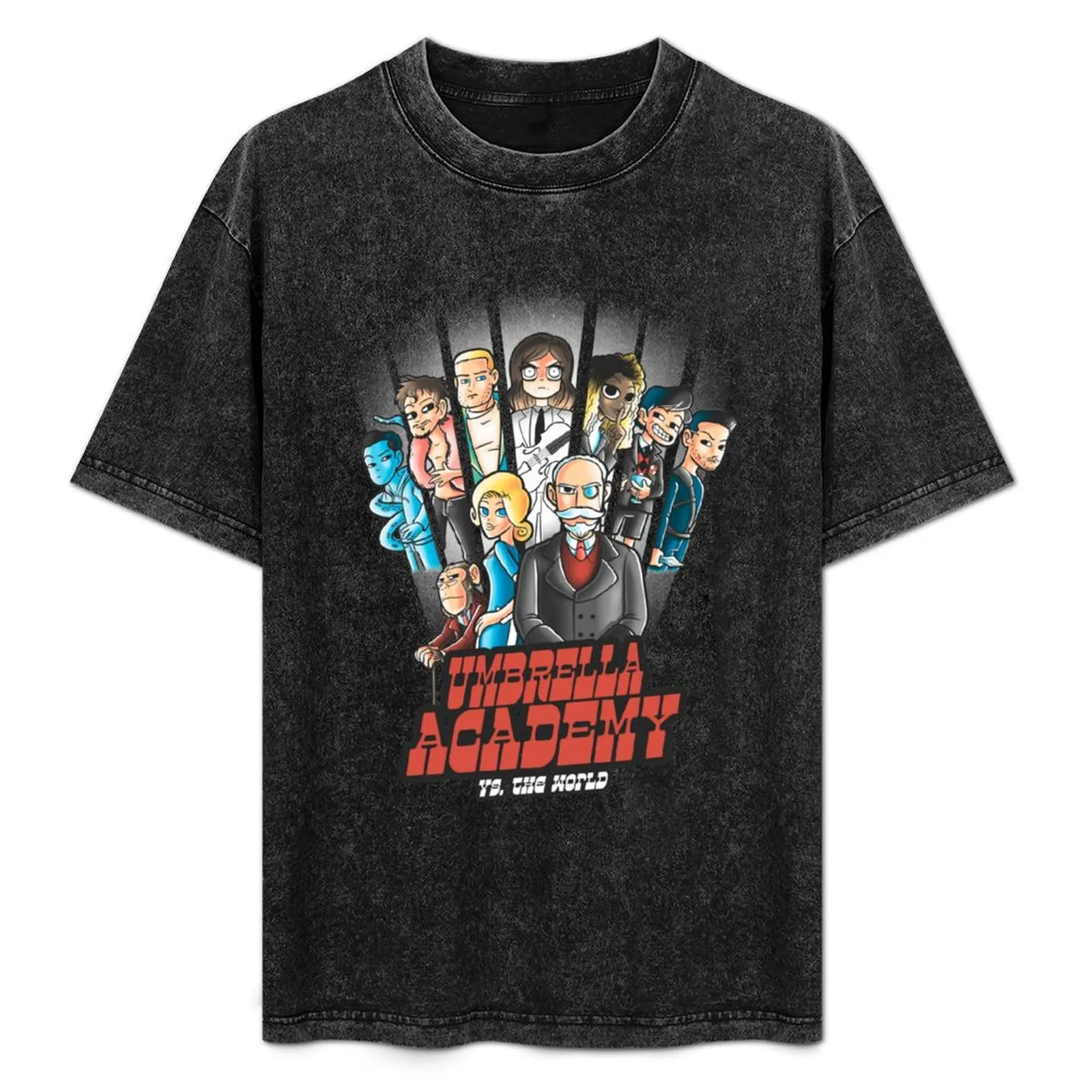 

Umbrella academy vs the world T-Shirt Novelty Print Casual Tee Shirt