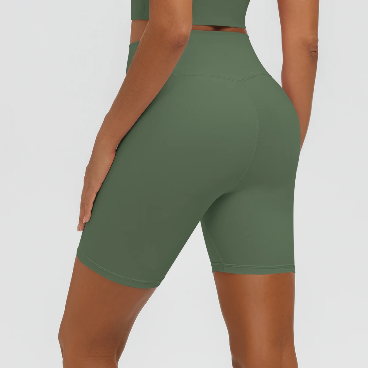 Damen Fitness Yoga Shorts Atmungsaktive Hüftformende Schnelltrocknende Sportshorts Sommer Gym Laufshorts mit Push-Up-Effekt für Frauen – Detail 23
