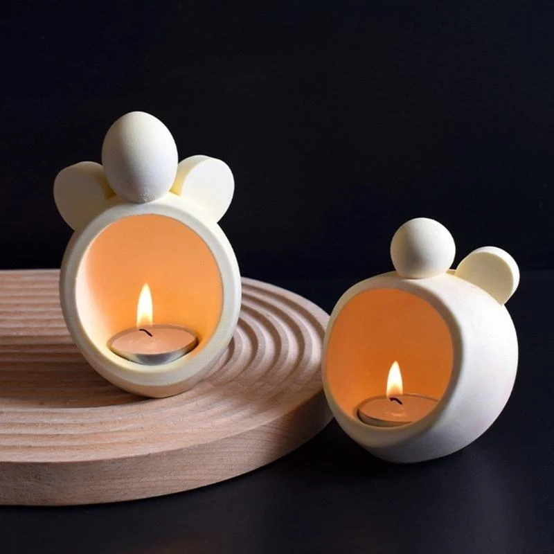 قالب سيليكون مرن C71D لصياغة حاملي شمعة الجناح الملائكي الزخرفي