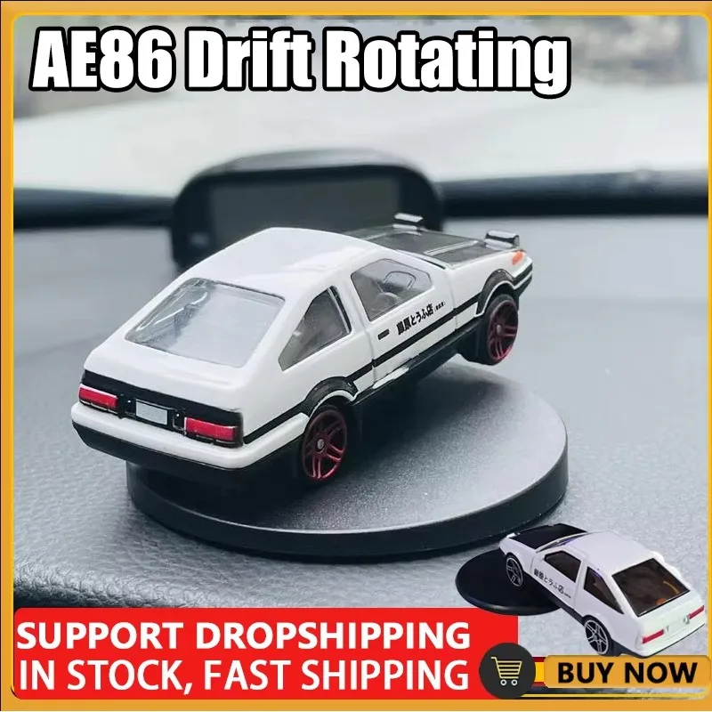 AE86 Drift Rotating Auto Turning Gyroscope Alloy Car Model Interior Center Console Decorative Ornaments Christmas Holiday Gifts