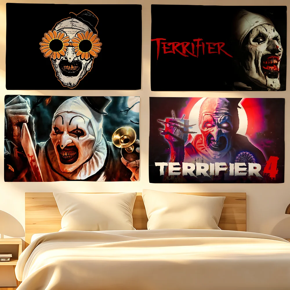 Movie T-Terrifier 4 Flag Tapestries For Classroom Dormitory Camping Picnic Party Cheering Home Indoor Outdoor Decor