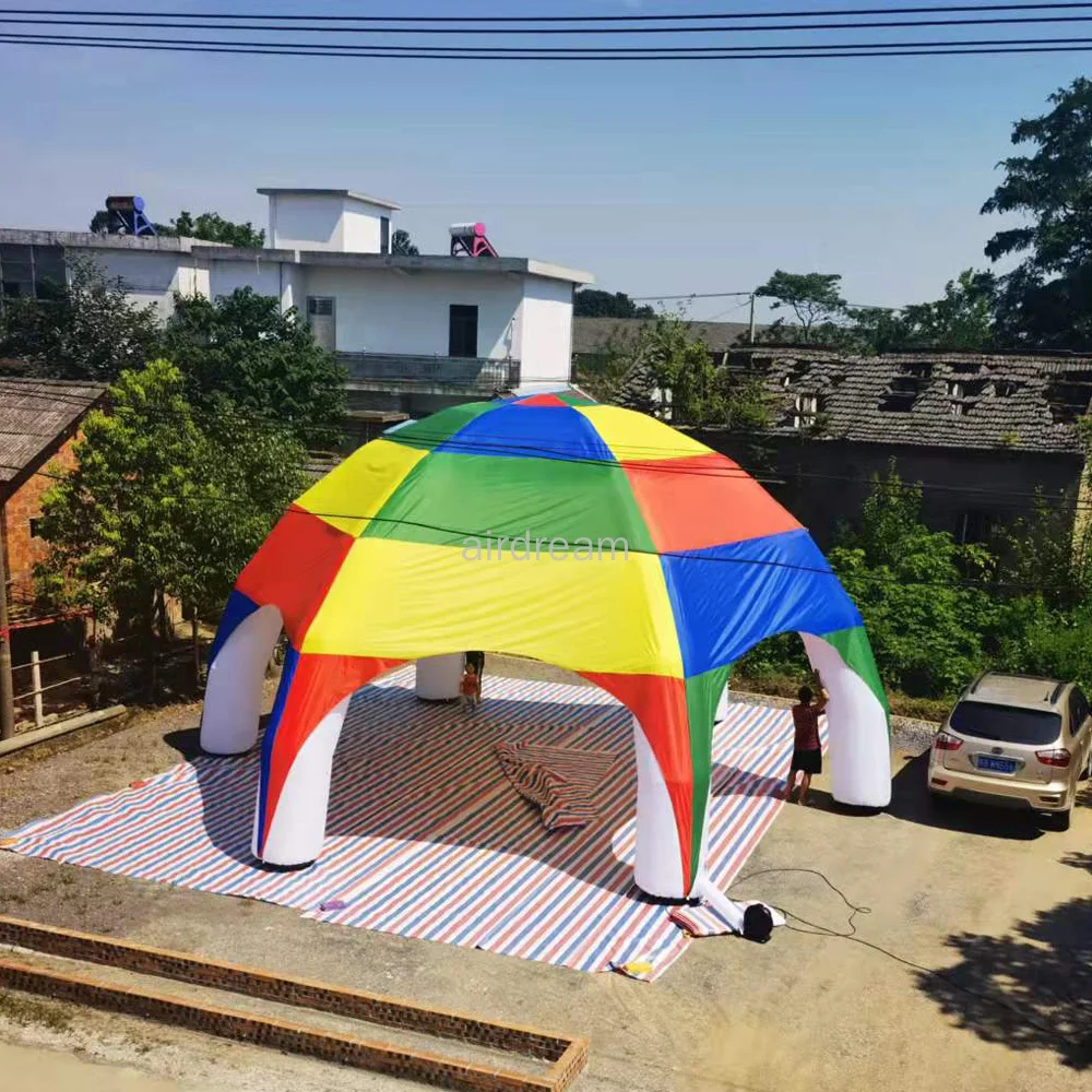 Tenda gonfiabile su misura della cupola della pubblicità esterna gonfiabile della grande tenda del ragno aggiunge il Logo per lo spettacolo automatico o la decorazione di evento