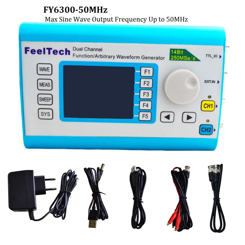 Dual-Channel DDS Signal Generator, Frequency Counter, FY6300 Series, Arbitrary Waveform, High-Precision