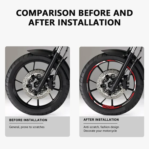 Imagen 2 del producto Cinta adhesiva para rueda de motocicleta, calcomanías impermeables de 19 y 17 pulgadas para BMW F700GS, F700 GS, F 700 GS, accesorios 2012-2018