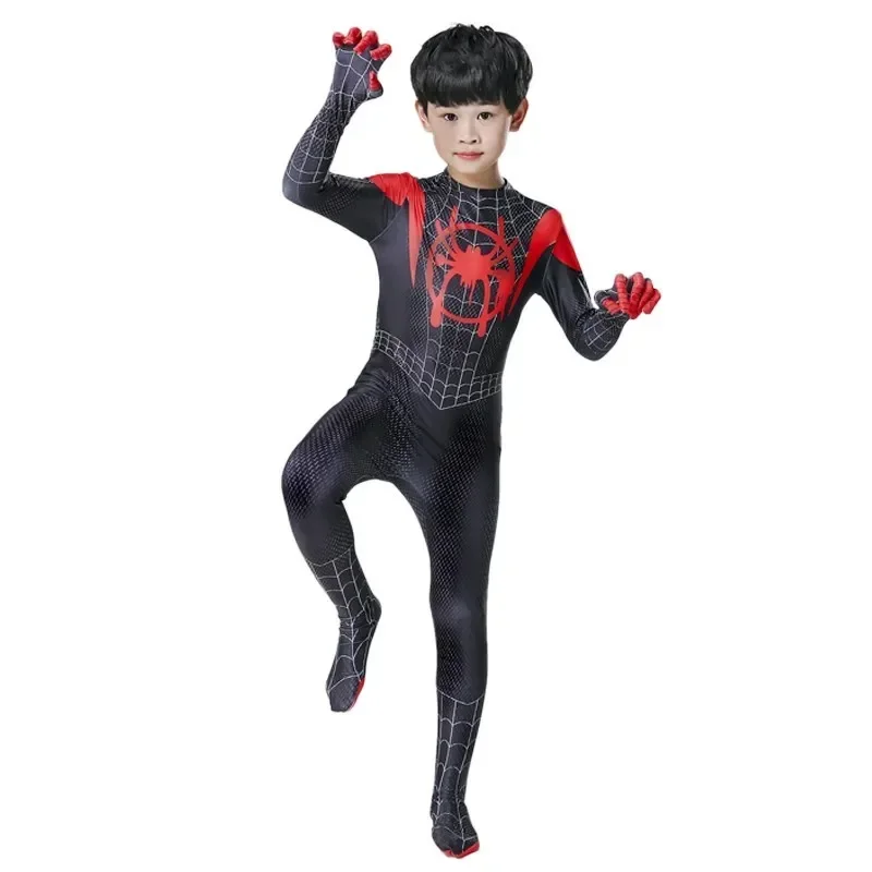 New  Cosplay Costume Bodysuit Zentai Halloween  Peter Parker Superhero Jumpsuit Set