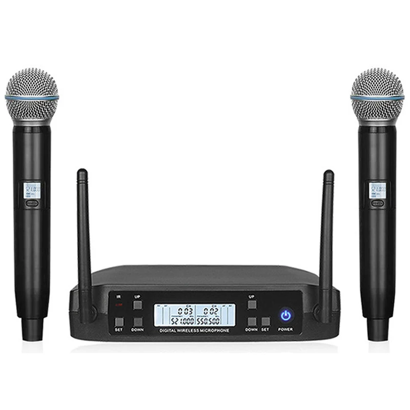 Wireless Microphone for GLXD4 UHF 510-690MHz Professional Handheld Mic for Karaoke Show Meeting Studio Recording