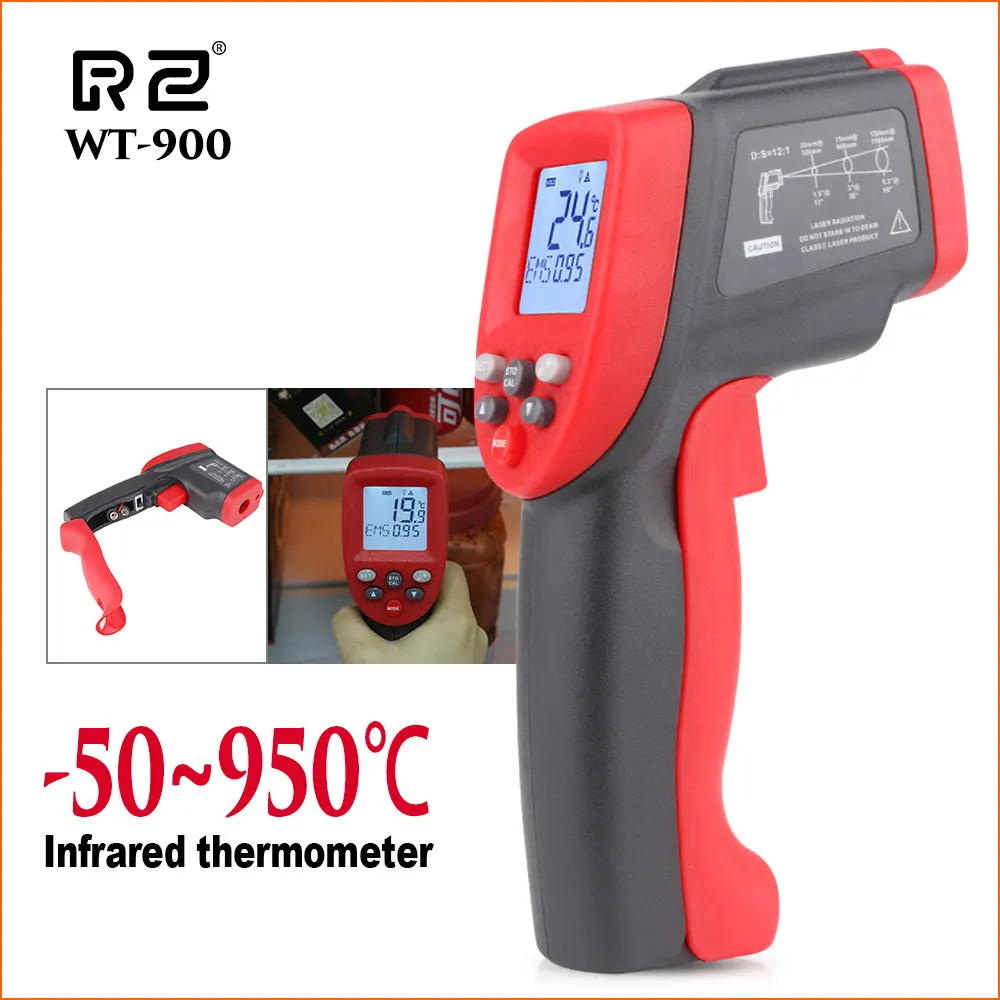 WINTACT Digital Infrared Thermometer Laser Non-contact Thermometer Imager Temperature Controller IR Thermometer Pyrometer