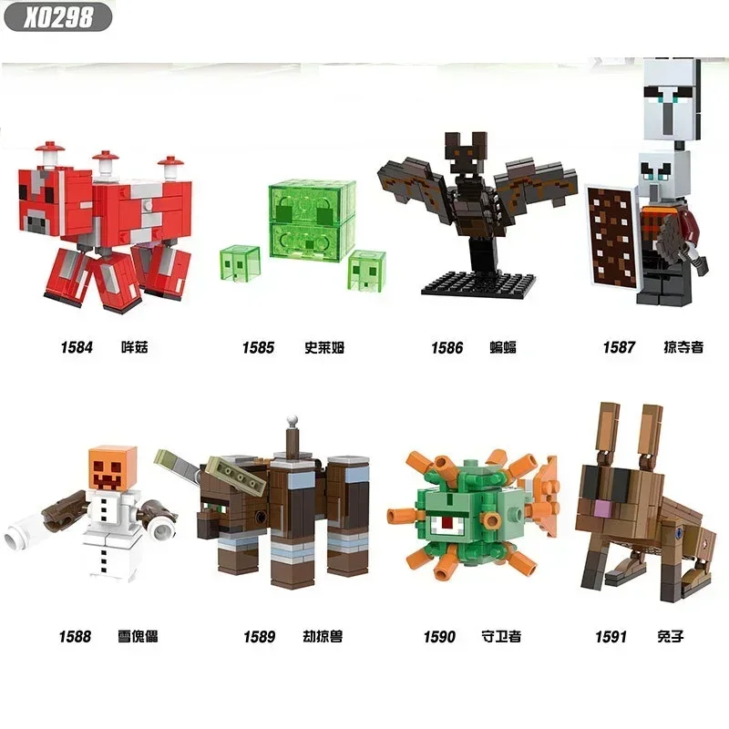 Set Minecrafted Building Diamond Sword Figures Blocks Zombie Dolls Steve Bricks Toys for Boys Kid Christmas Gift Kits Toy