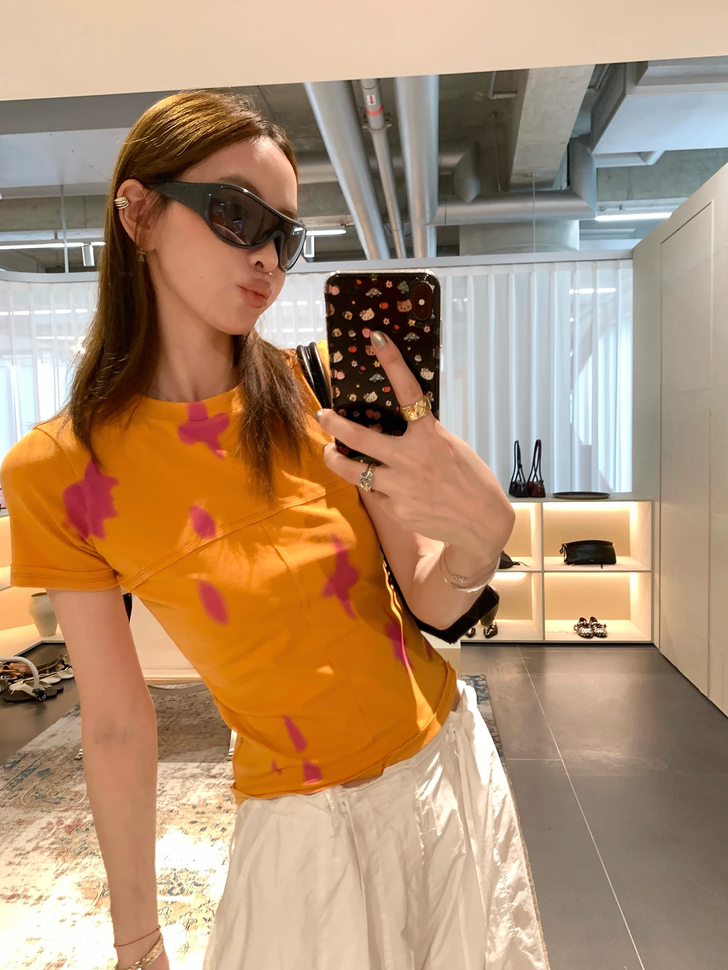 

Женская футболка Sunshine Orange с короткими рукавами, облегающая, с круглым вырезом, с принтом, в повседневном стиле, из смесового хлопка с эластичными волокнами