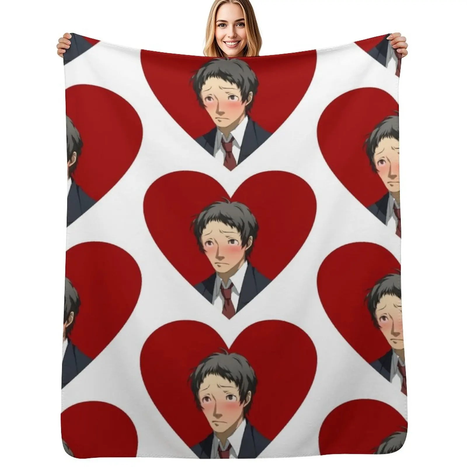 Tohru Adachi Portrait (Blushing Heart) Throw Blanket Retros Comforter Cute Weighted Blankets For Baby Sofa Quilt Blankets