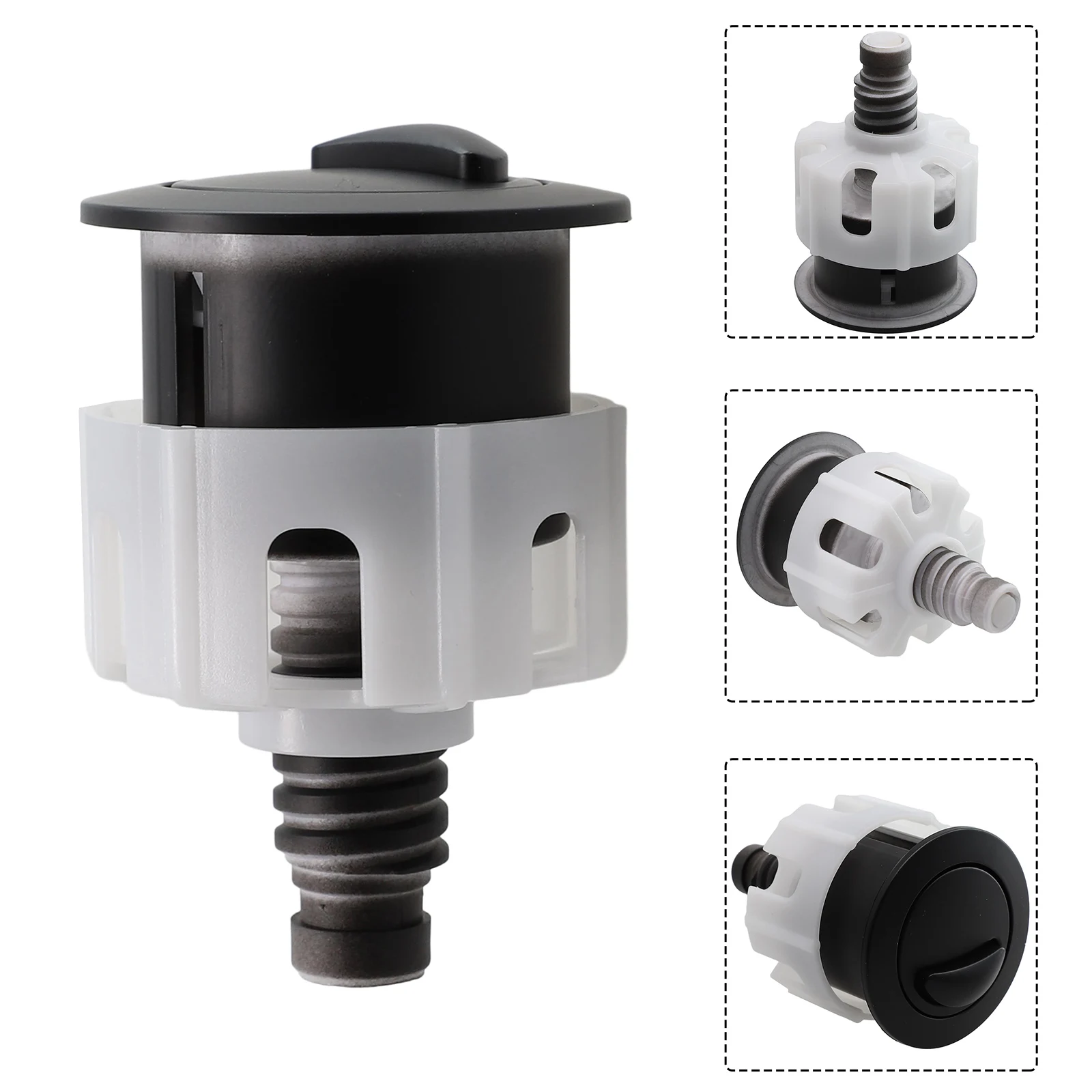 Switch Push Button 38-49mm ABS Accessories Black Bthroom Toilet Cover Dual Flush Home Improvement Bathroom Fixture