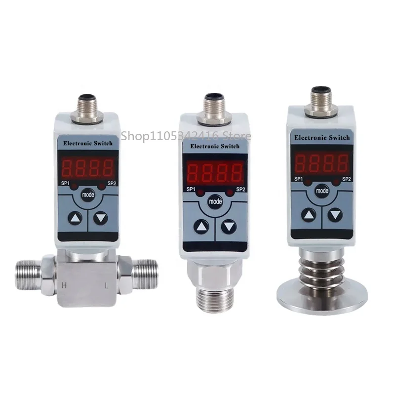 Electronic Pressure Switch, 0-30 Bar Pneumatic Hydraulic Controller for Air Compressor Water Pump Pressure Regulation