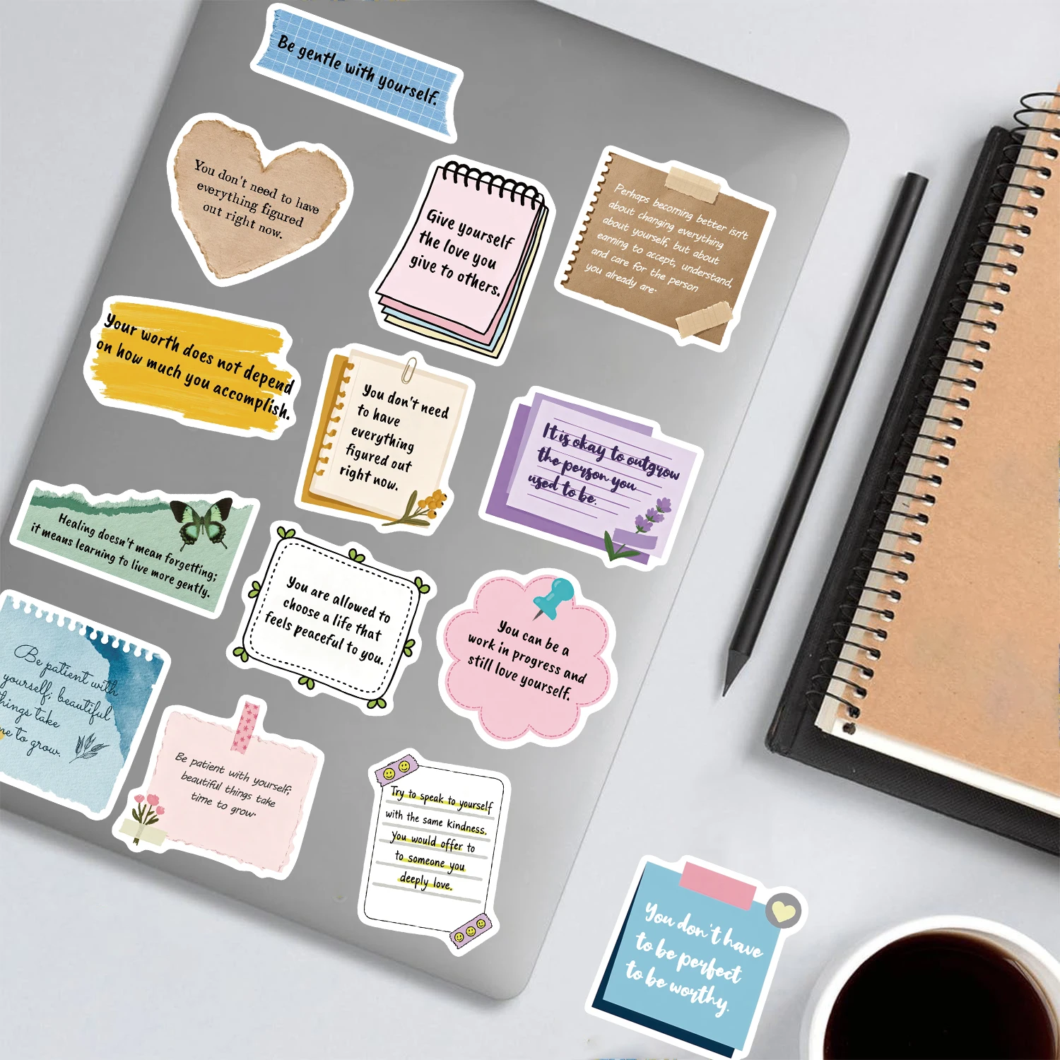 50PCS Creative Encourage Writing Sticker Luggage Laptop Phone Fridge Skateboard Cartoon Guitar DIY Motorcycle Graffiti Stickers