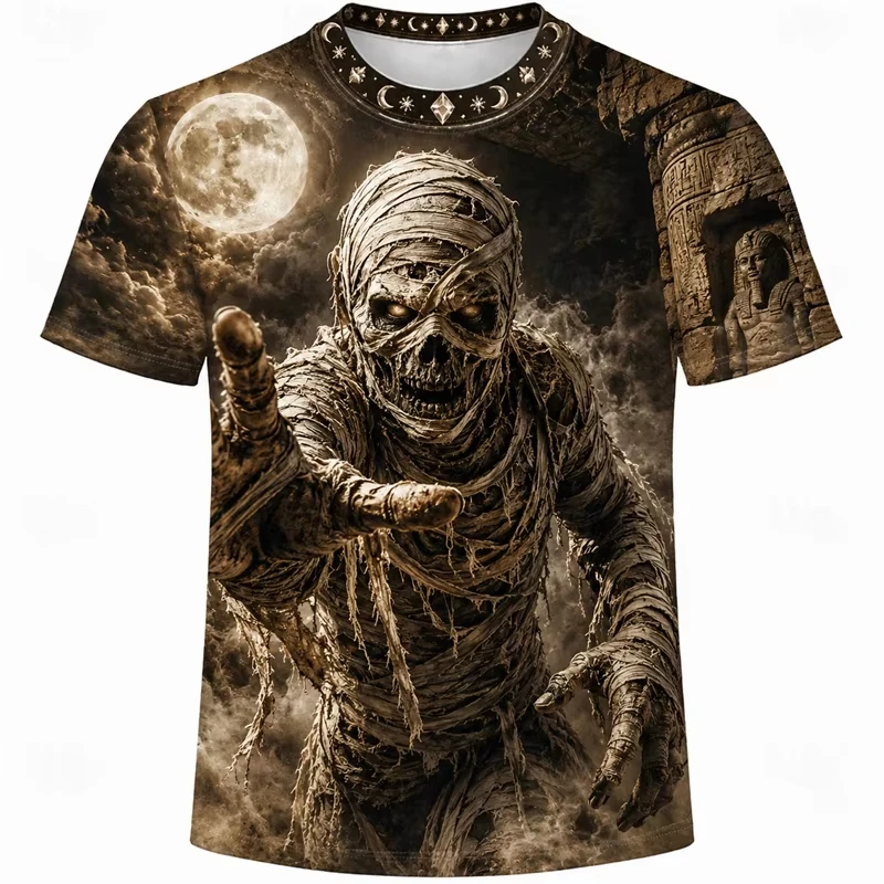 2026 Halloween Feuerkürbis Totenkopf Fledermaus 3D-Druck T-Shirt für Männer, Frauen und Kinder, Rundhals, Kurzarm, Urlaubsparty, Cosplay, Freizeit-Oberteile – Detail 11