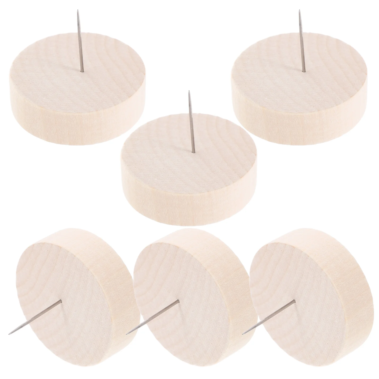 6 Pcs Display Stand Base Wood Needle Stands Monitor Figure Wooden for Knitted Ornaments Crochet Emotional Support