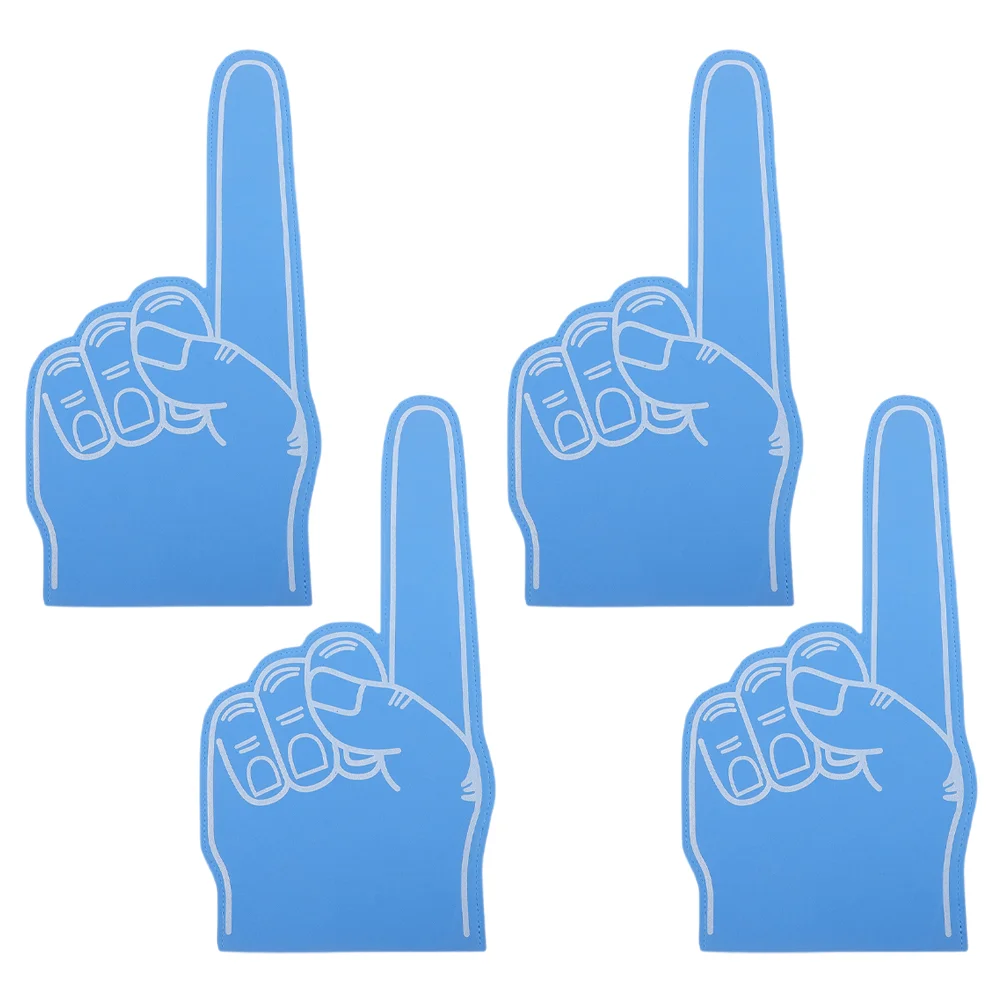 

4 Pcs Cheerleading Finger Cots Fan Wrestling Party Favors Cartoon Blue Mini Hands for Fingers