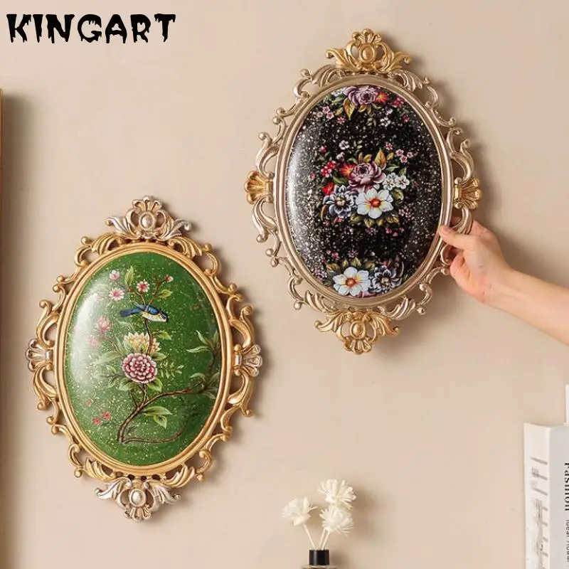 

Antique Wall Plaque Luxury Home Decor Resin Wall Plaque Decoration Living Room Retro Wall Painting Hang Ornament 3d Wall Sticker