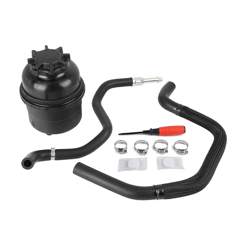 Power Steering Pump Oil Can + Pipe + Mounting Accessories 32411095526 For BMW 5 7 Series E39 E38 525I 528I 550I Z3 X5