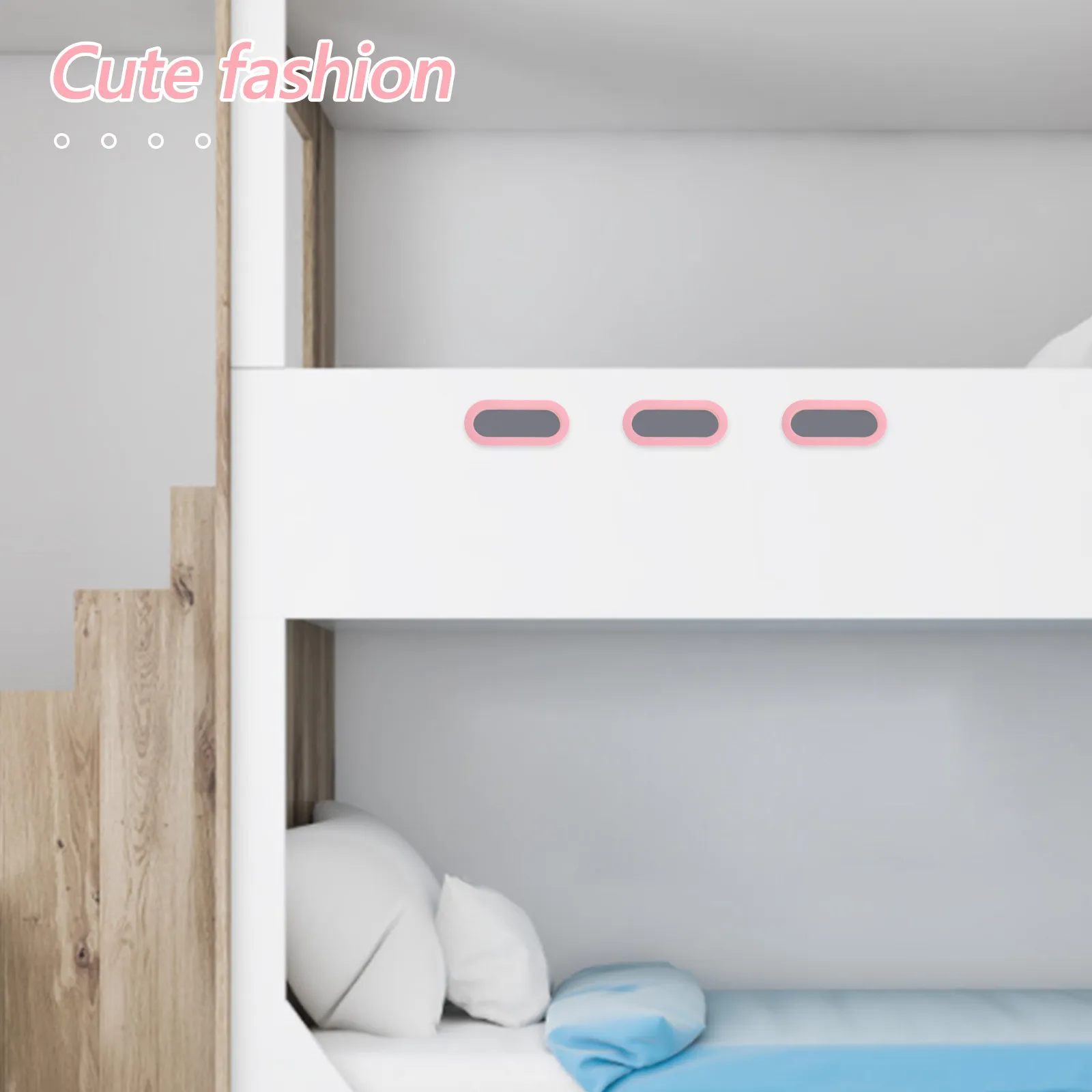 Immagine 5: 1 Paio di Anelli Ovali in Plastica ABS per Sponde Letto, Accessori di Sicurezza per Bambini, Decorazione per Letti a Castello