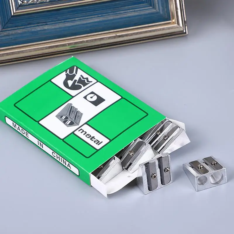 Sacapuntas de lápices de grafito de Metal y magnesio, suministros de oficina, accesorios de papelería para estudiantes y
