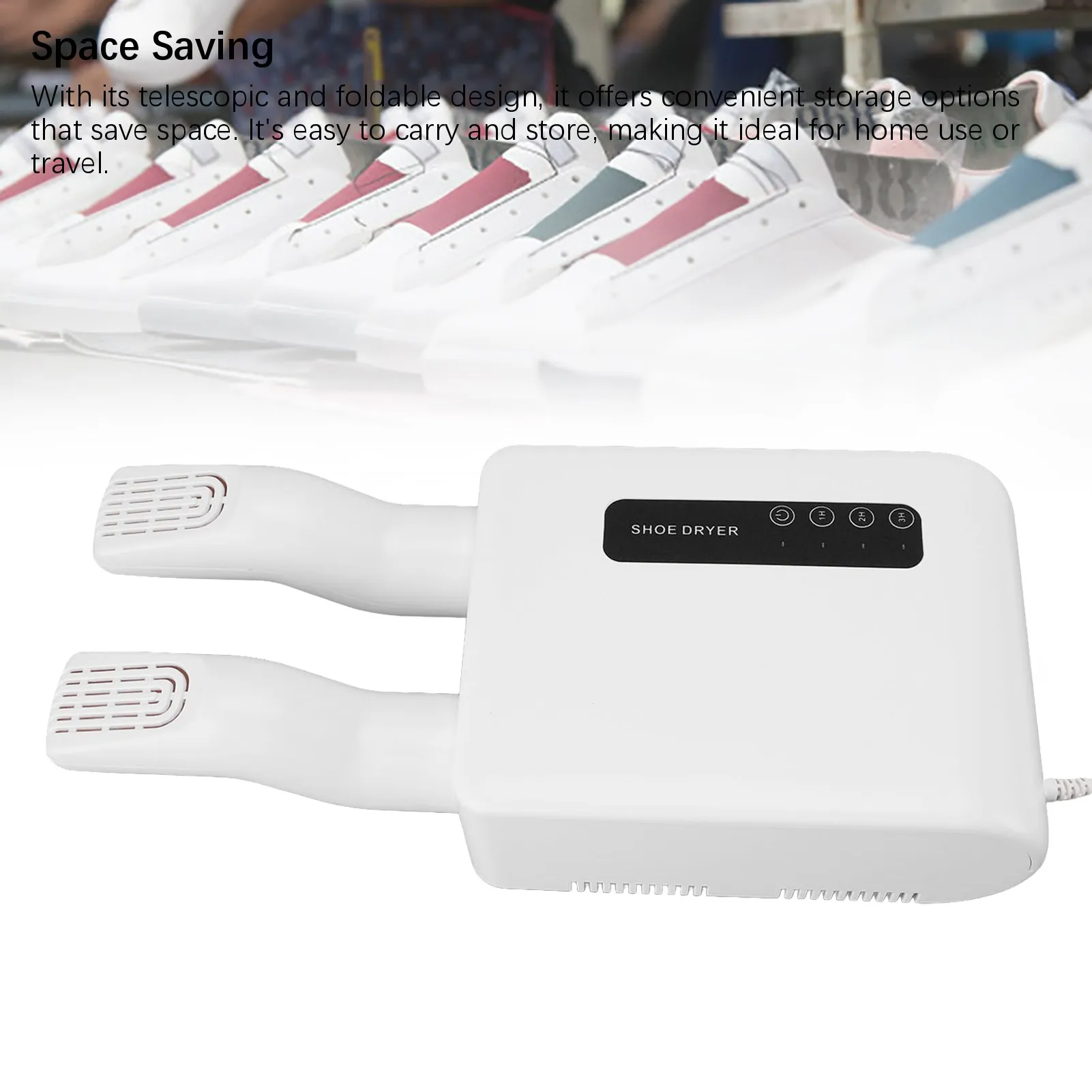 Wall Mounted Shoe Dryer Telescopic Folding Boot Warmer Fast Drying for Sneakers Leather Shoes