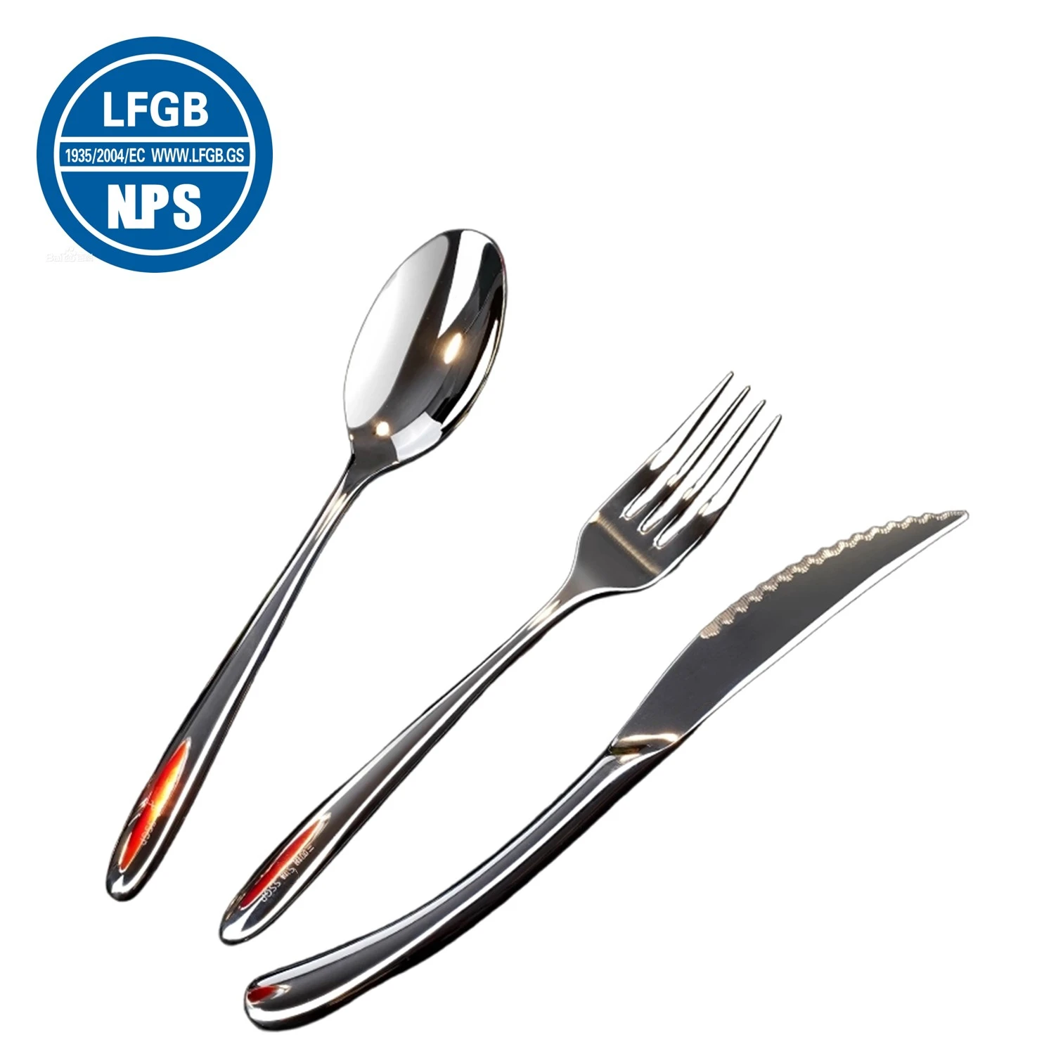 

LFGB Certification 316L Stainless Steel Banquet Flatware Set 99.9% Anti-bacterial Classical Fork Spoon and Steak Knife Cutlery