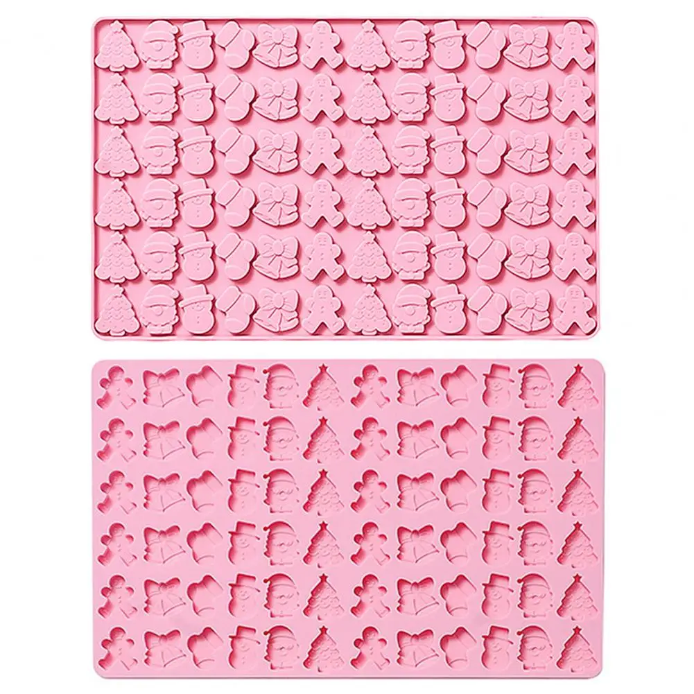 Water Washable Mold 72-cavity Christmas Silicone Molds Set Mini Holiday Shapes Chocolate Candy Fondant Mold High Temperature