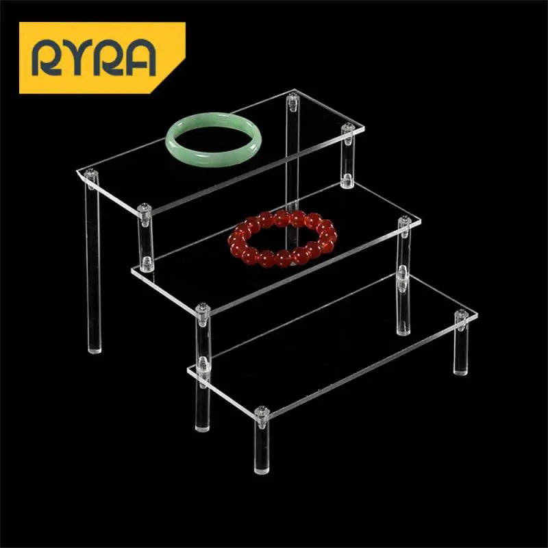 Storage Rack Trapezoidal Multi-layer Stable Durable Storage Display Stand Doll Showcase Transparent Household Blind Box Shelf