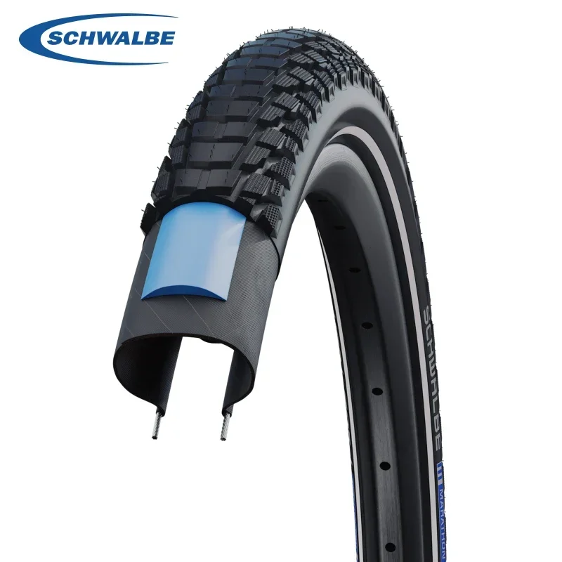 SCHWALBE MARATHON PLUS TOUR 26x2.00/700x35c/40c 28x1.75/28x2.00 Wired Bicycle Tire for MTB Road Travel Bike Cycling Parts