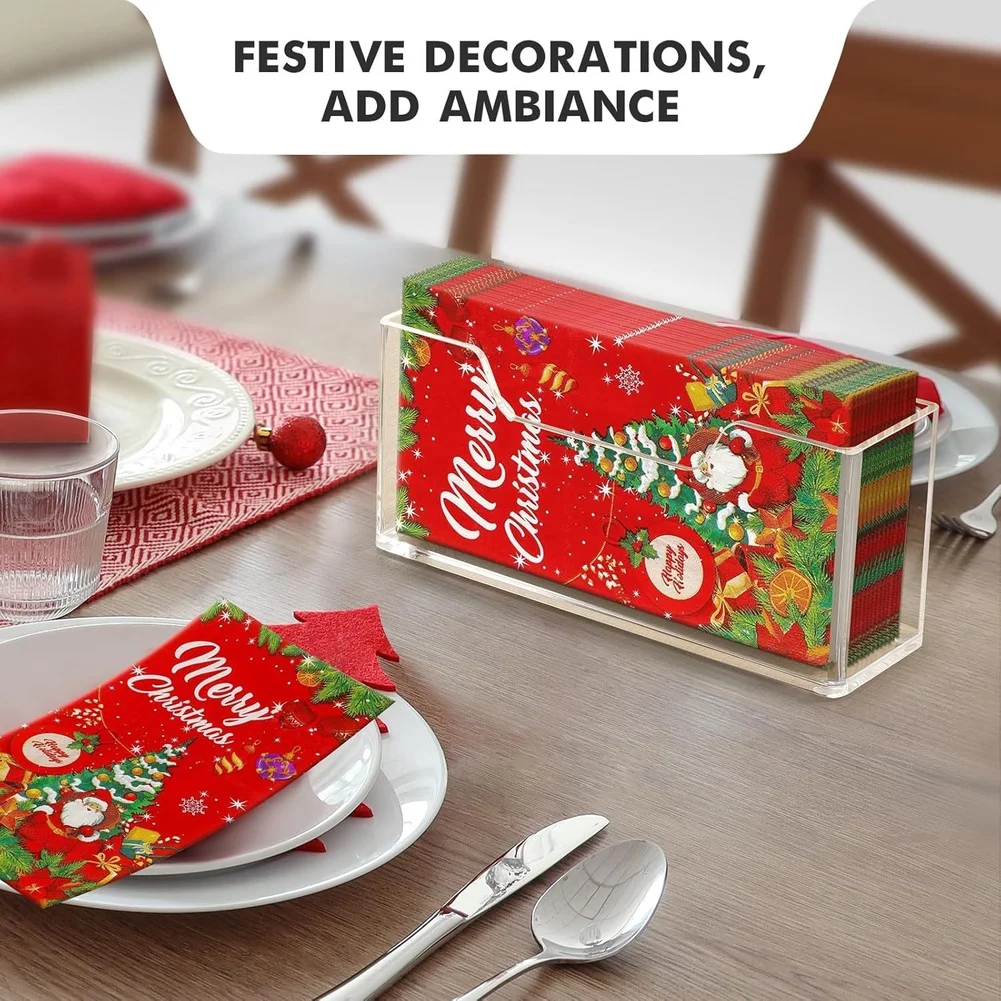 Dining Counter Organizer Standing Napkin Rack For Dining Room Space-saving Structure Minimalist Style Modern Rectangle Design