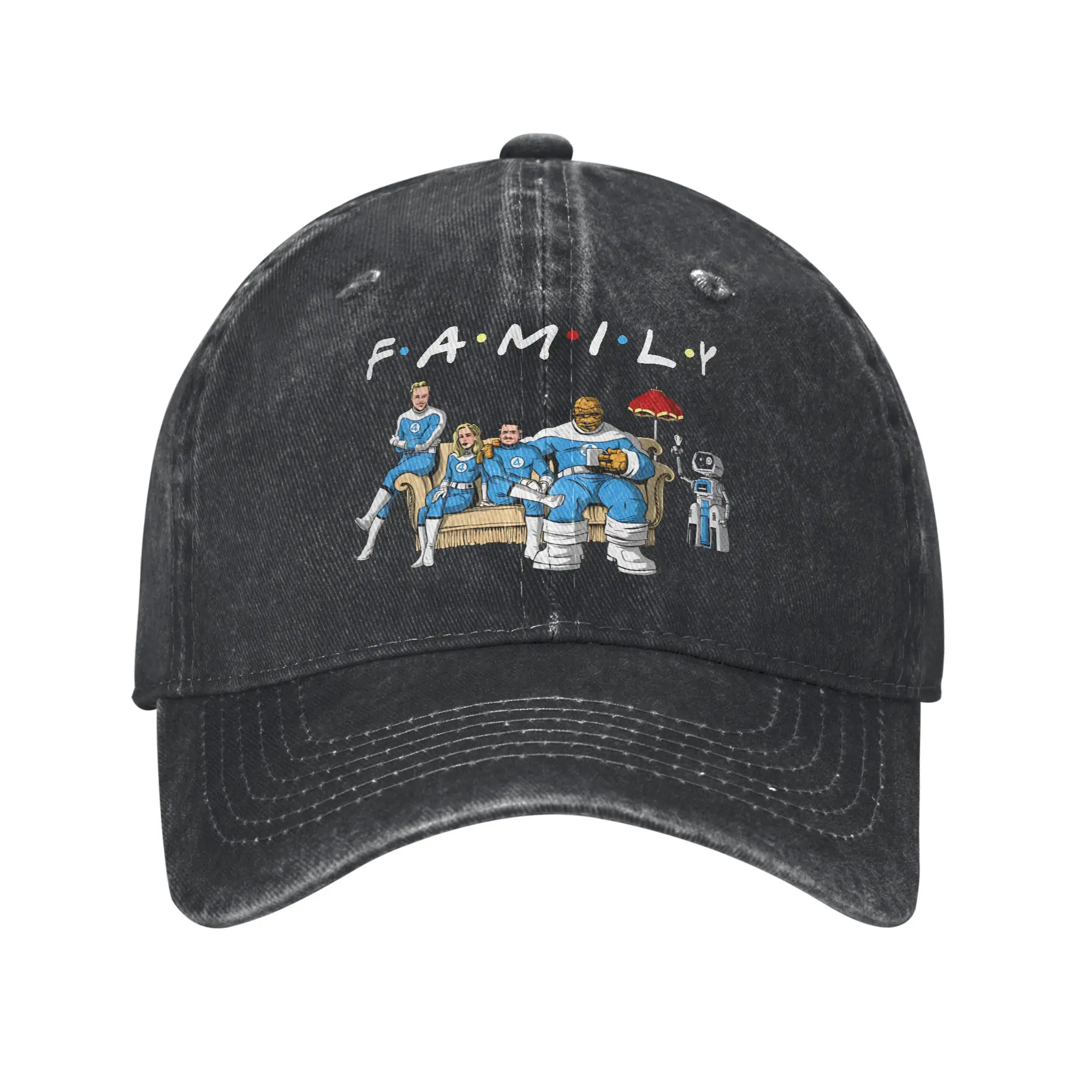 Family The Fantastics Fours First Steps Unisex Baseball Caps  Distressed Washed Caps Hat Vintage Golf Unstructured Soft Sun Cap