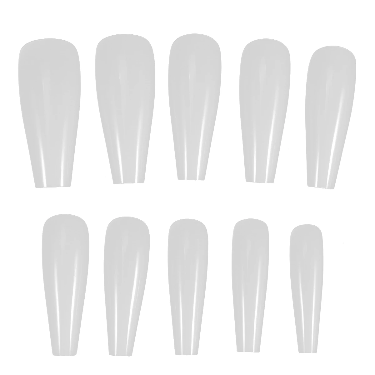 

500Pcs Natural Color Fake Nail Tips Long Full Cover Ballet Nails for Party Home Use Fake Nails Nail Tips Manicure Stickers