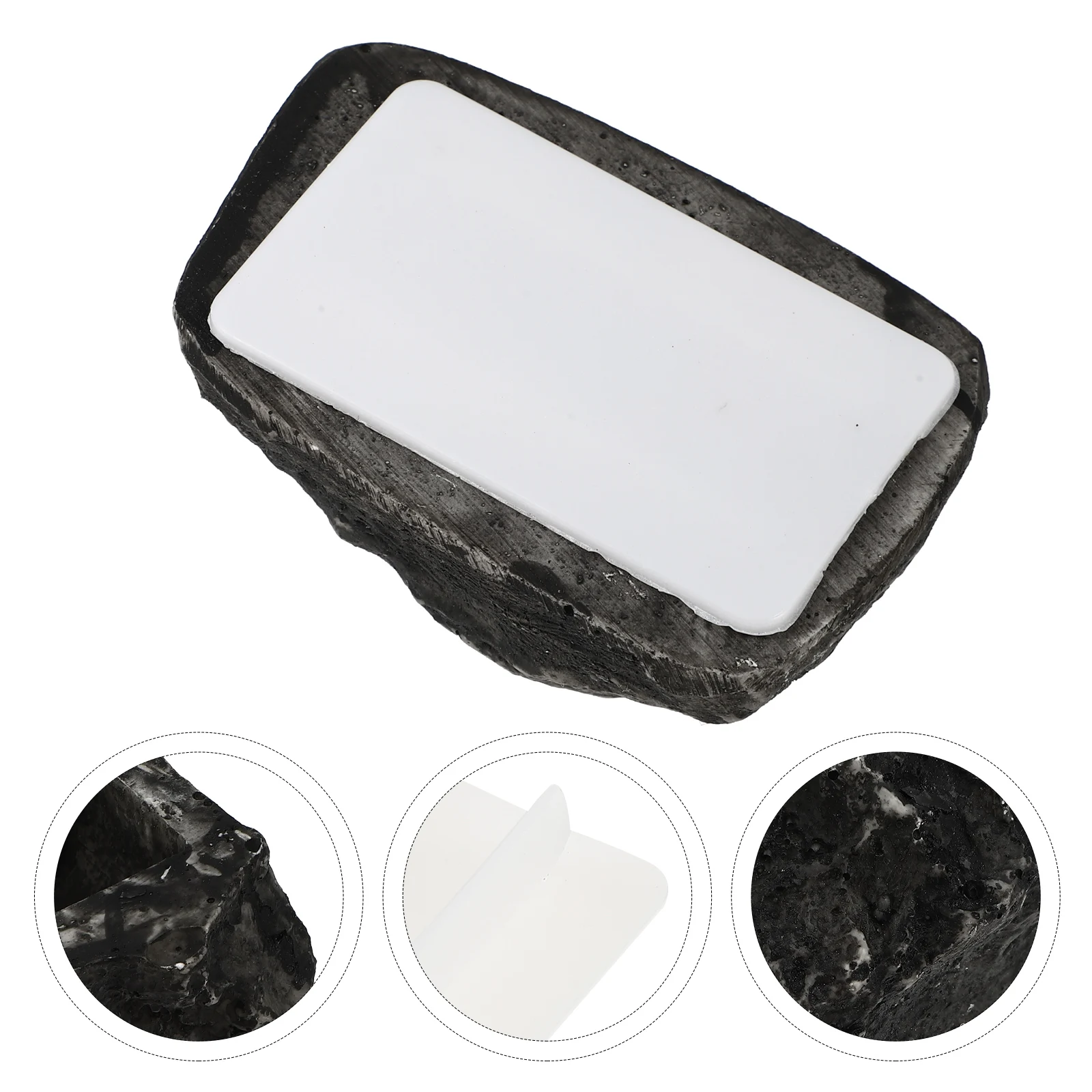 Resin Stone Hider Box Outdoor Hide Fake Stone Key Hider Key Safe Storage Spare Keys Small Items Security L scaping Yard