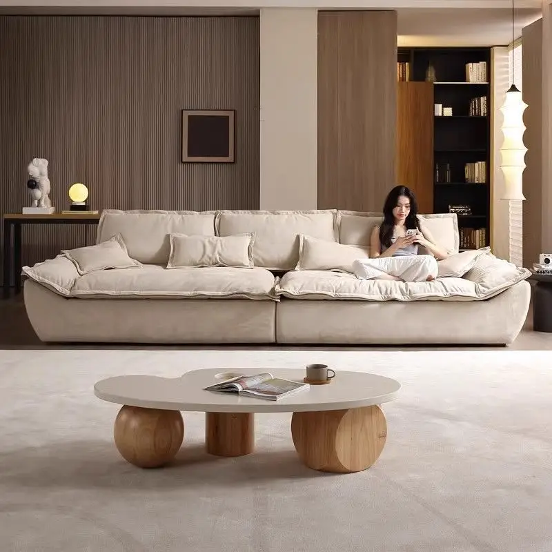 

Italian, minimalist, technical cloth sofa, modern minimalism, home, straight row, sailing sofa