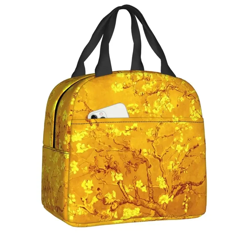Vincent Van Gogh Irises Insulated Lunch Tote Bag for Art Painting Portable Thermal Cooler Food Lunch Box Work School Travel