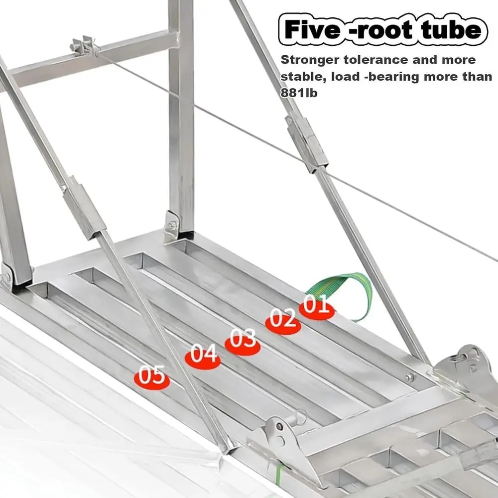 Adjustable Height Steel Scaffold Ladder Tower Stool - 140cm Multi-Purpose
