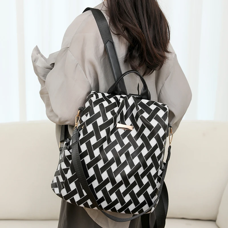 New Backpacks Women Nylon Waterproof Rucksack Business Computer Bag Casual Travel Backpack Senior High School Student Schoolbag
