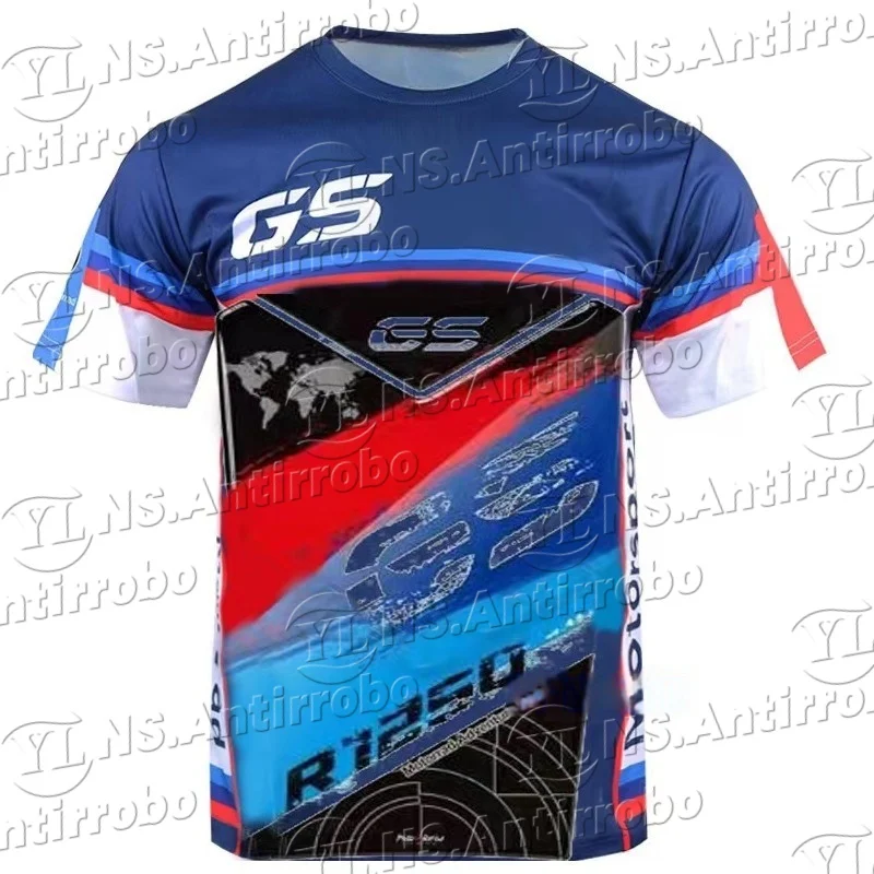 

Men's Motorcycle T-Shirt Outdoor Cross Country Racing Rally Tees Summer Quick Drying Breathable Short Sleeve Bmw Sports Tops