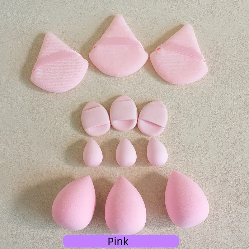 ドリフトボトル12個、スーパーソフトスポンジパウダーパフ、女性用のドライとウェットの両用メイクアップと美容ツール