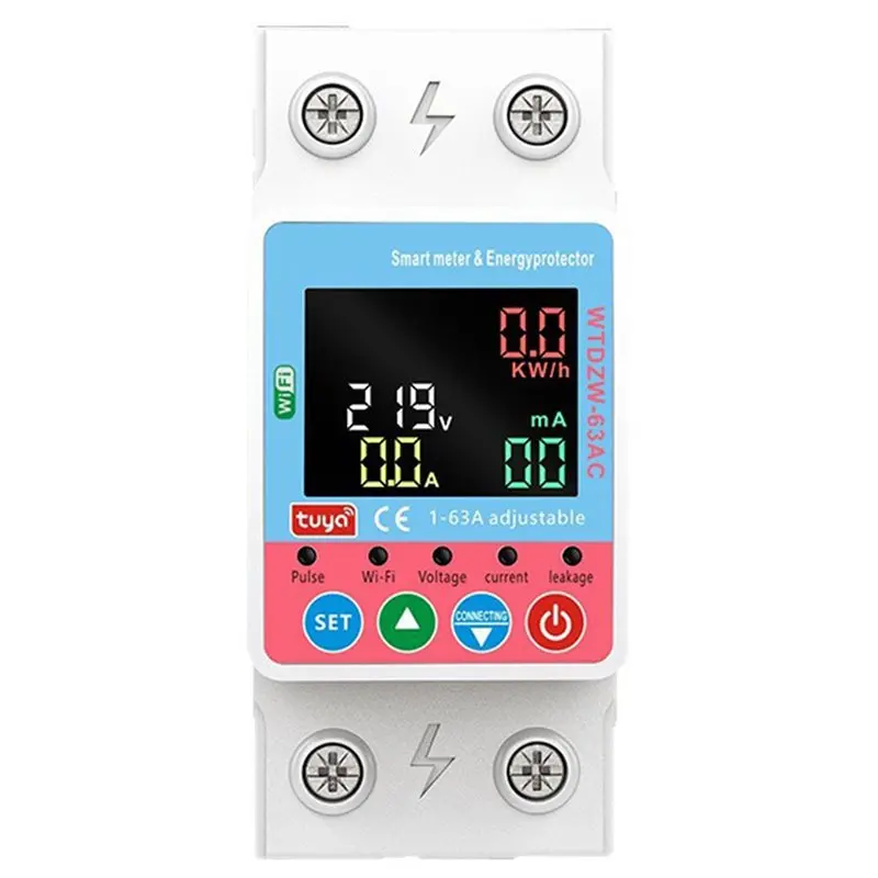 

ABKJ-Leakage Protection Overvoltage& Undervoltage Current Circuit Breaker Switch WIFI Metering Remote Control Two-Way Metering