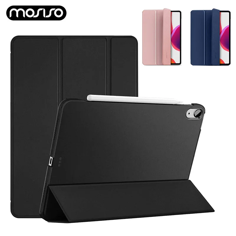 PU leather Tablet Case for iPad Air 5th Generation 10.9 inch 2022 A2588 A2589 Slim Shell Hard PC Trifold Back Protective Cover