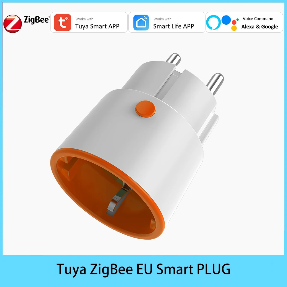 EU 16A Tuya ZigBee Smart Home Energiebewaking Stekkeruitgang Alexa Google, Home Assistant, Zigbee2mqttt, Smartthings Hub