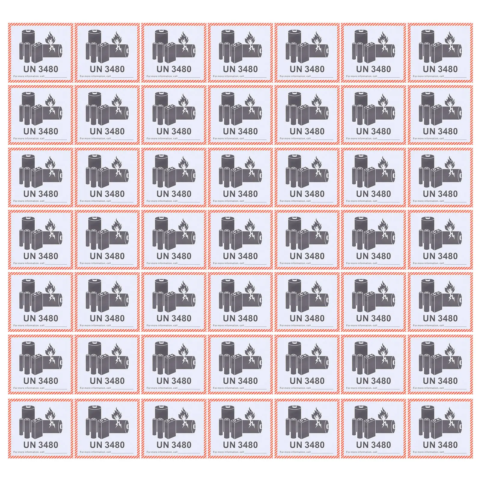 

100 Sheets Fireproof Labels Adhesive Stickers Transport Warning Caution Shipping Safety Lithium Ion Battery
