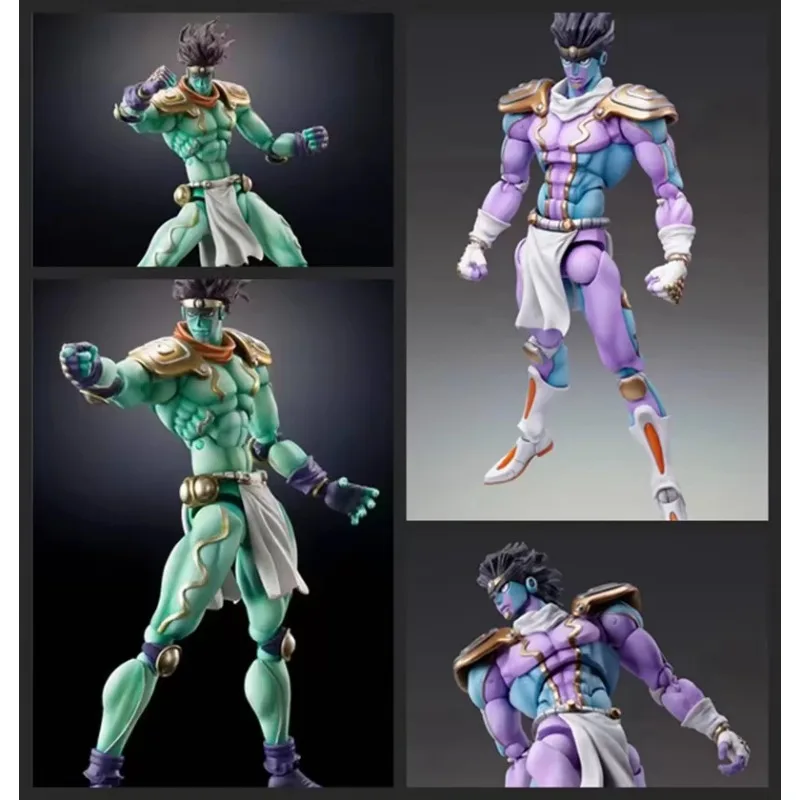 

Невероятные приключения Джоджо, звезда Platinum Kujō Jōtarō, фиолетовый и зеленый, 25 см, экшн-модель, аниме-игрушки, коллекции подарков для хобби