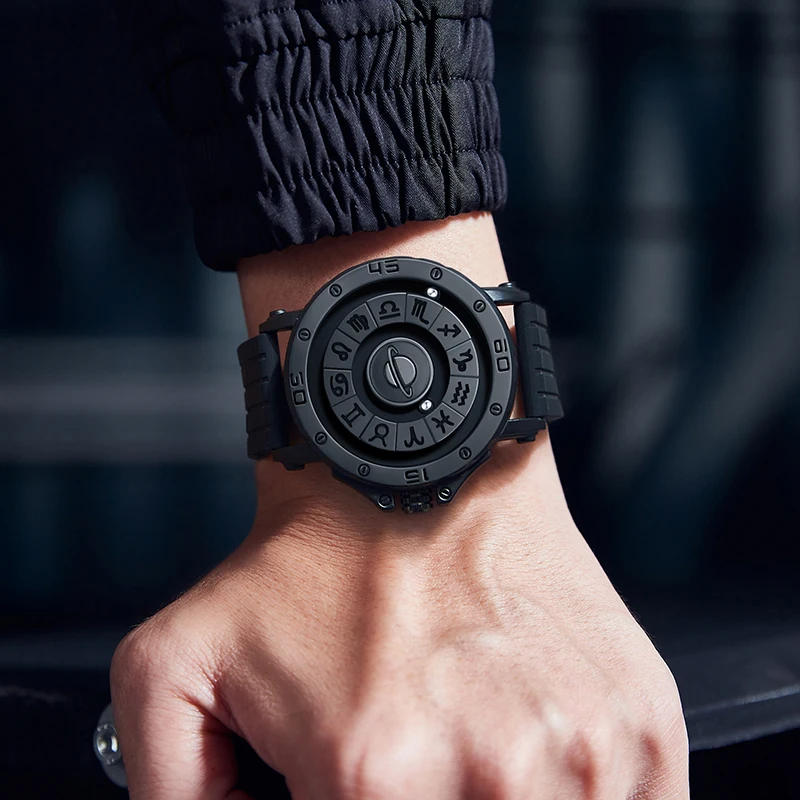 2024 Creative DOM Watch 1733  Magnetic Ball Metal Multinational Watches Man Constellation dial Rubber Sports Clock Male Reloj