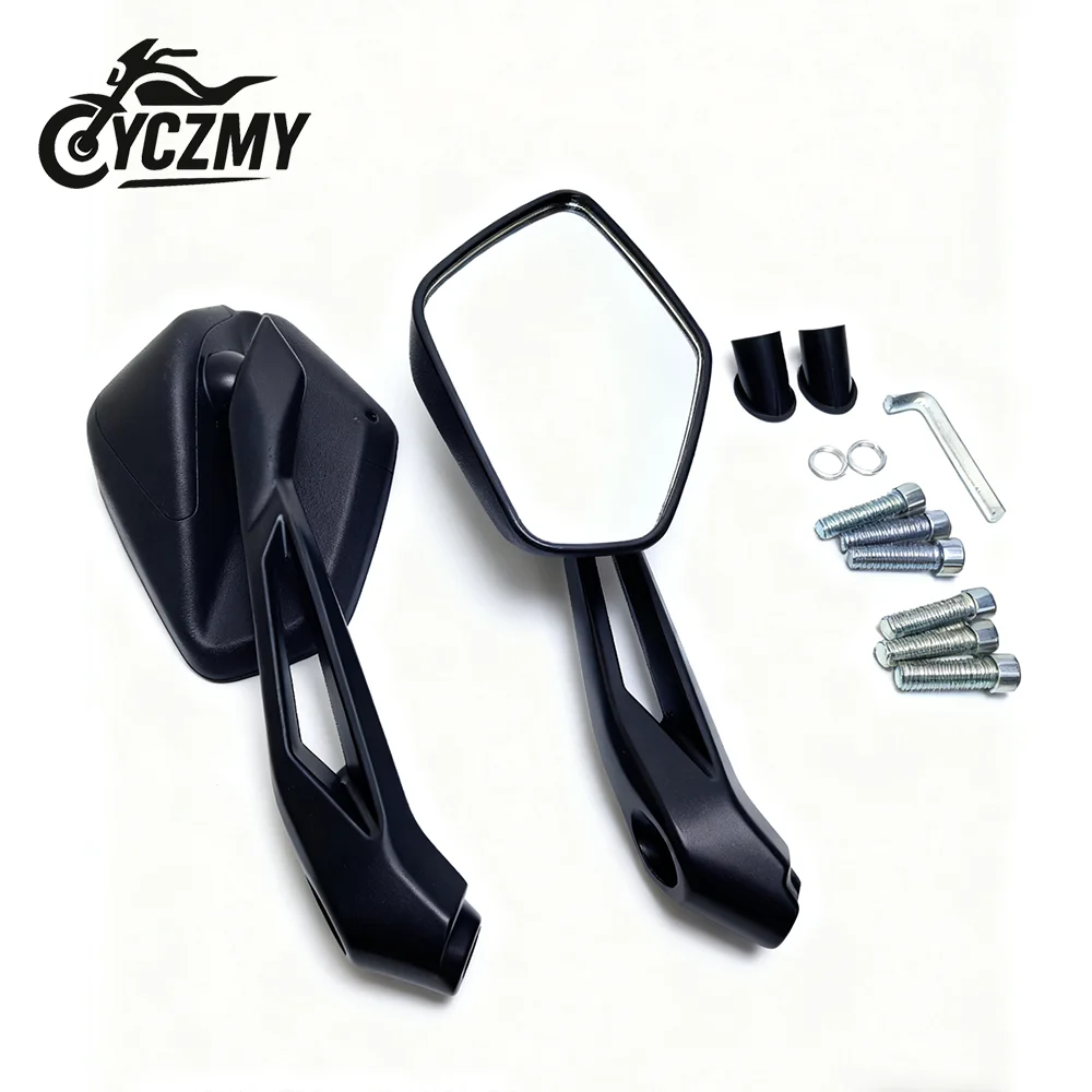 Motorcycle Rear Mirror M10 Scooter streetbike White Glass Universal Rear View Mirror Accessories For Bajaj /Kawasaki Dominar 400