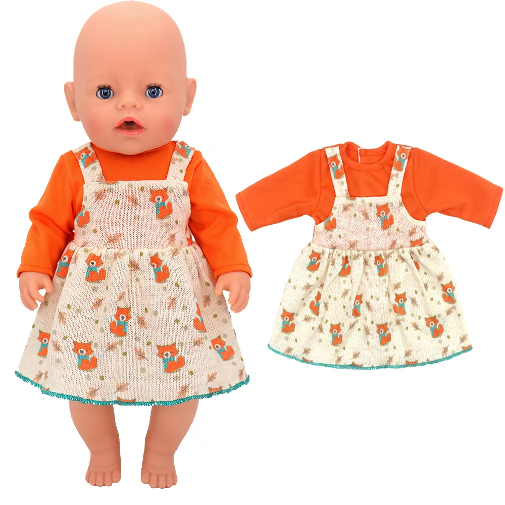 43cm Baby Doll Clothes Animal Romper 17 inch Dolls Clothes Children Xmas Gift Toys Wears