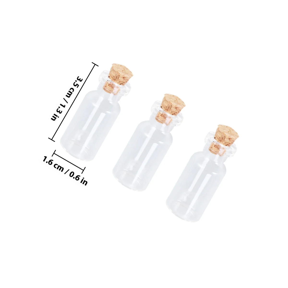 25 stuks helderglazen reageerbuizen met doppen multifunctionele scheidingsflessen snoep reislotion containers buizen - 16x35x