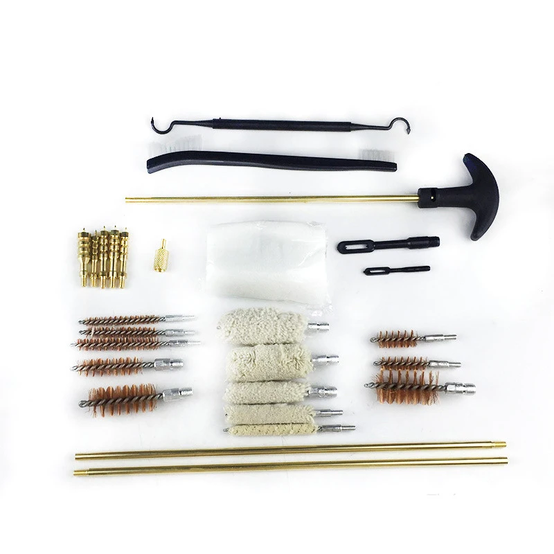 Cleaning & Decarbonising Brush Set Aluminum Alloy Double Handle Tube Brush Cotton Brush Steel Wire Brush Combined Cleaning Tool